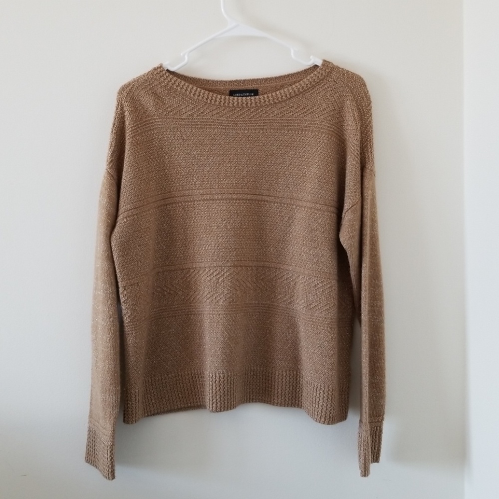 Shimmer knit holiday sweater